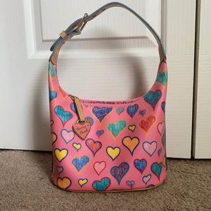 Dooney & Bourke Pink Heart Hobo Purse